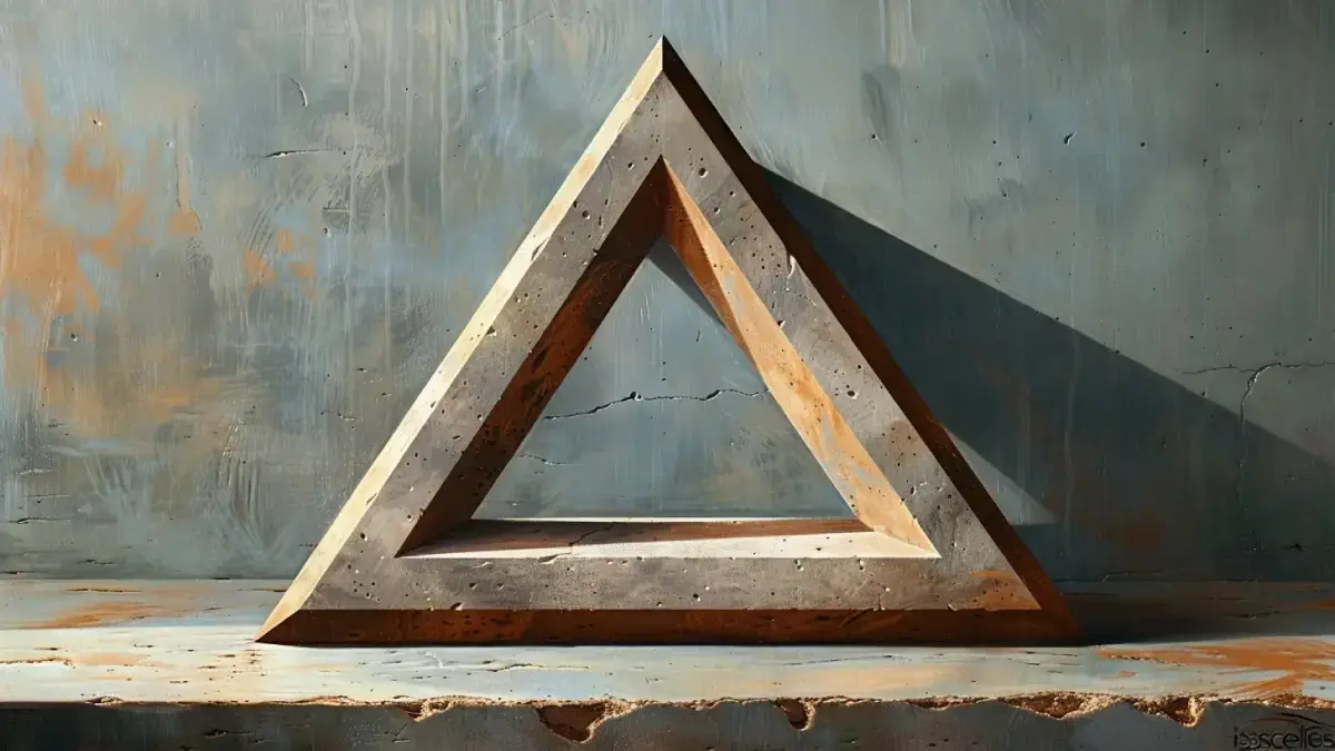 Triangle isocèle en pierre